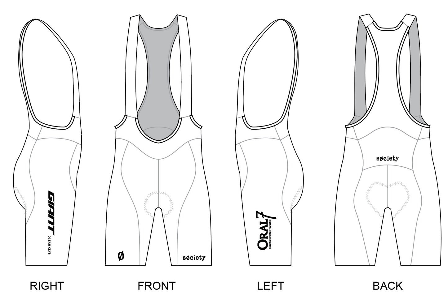 Oral 7 2025 AUS Bib Shorts