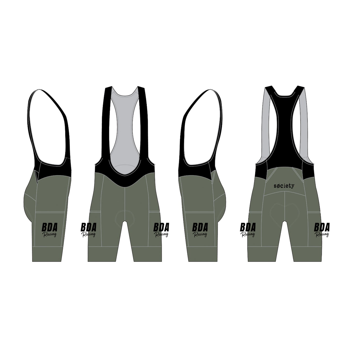 BDA Racing Cargo Bib Shorts