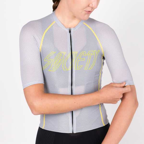 Load image into Gallery viewer, Womens Omni HyperMesh Jersey (Silver/Green)
