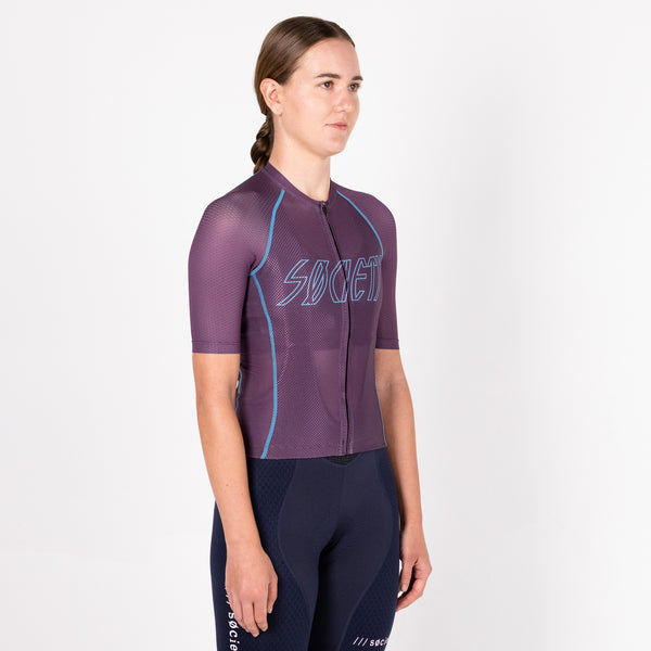 Load image into Gallery viewer, Womens Omni HyperMesh Jersey (Mauve/Blue)
