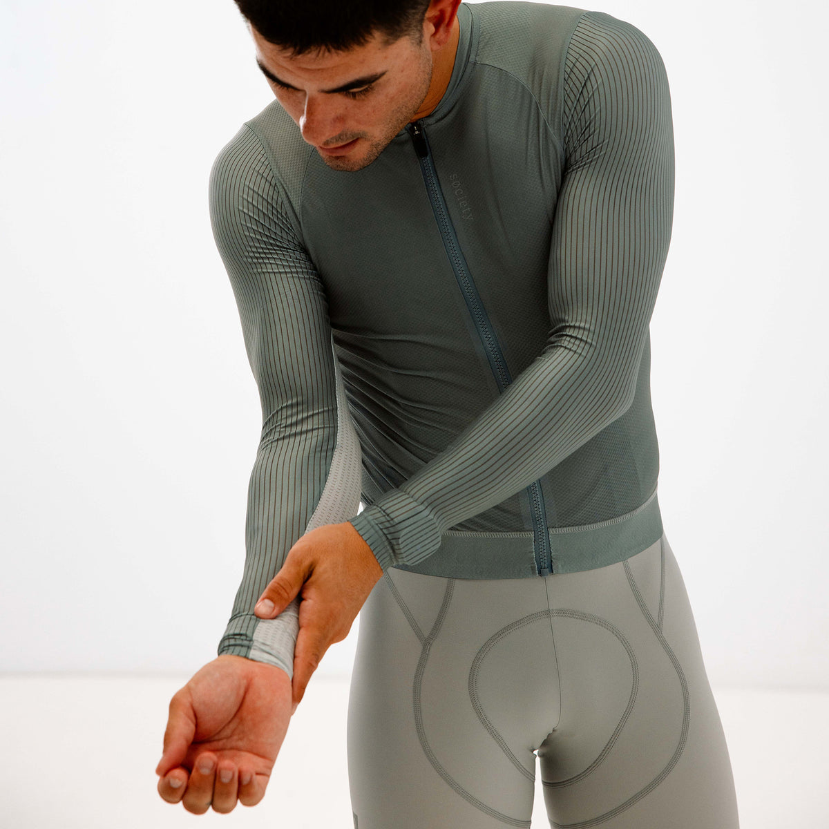 Mens Elevate++ Long Sleeve Jersey [Dark Sage]