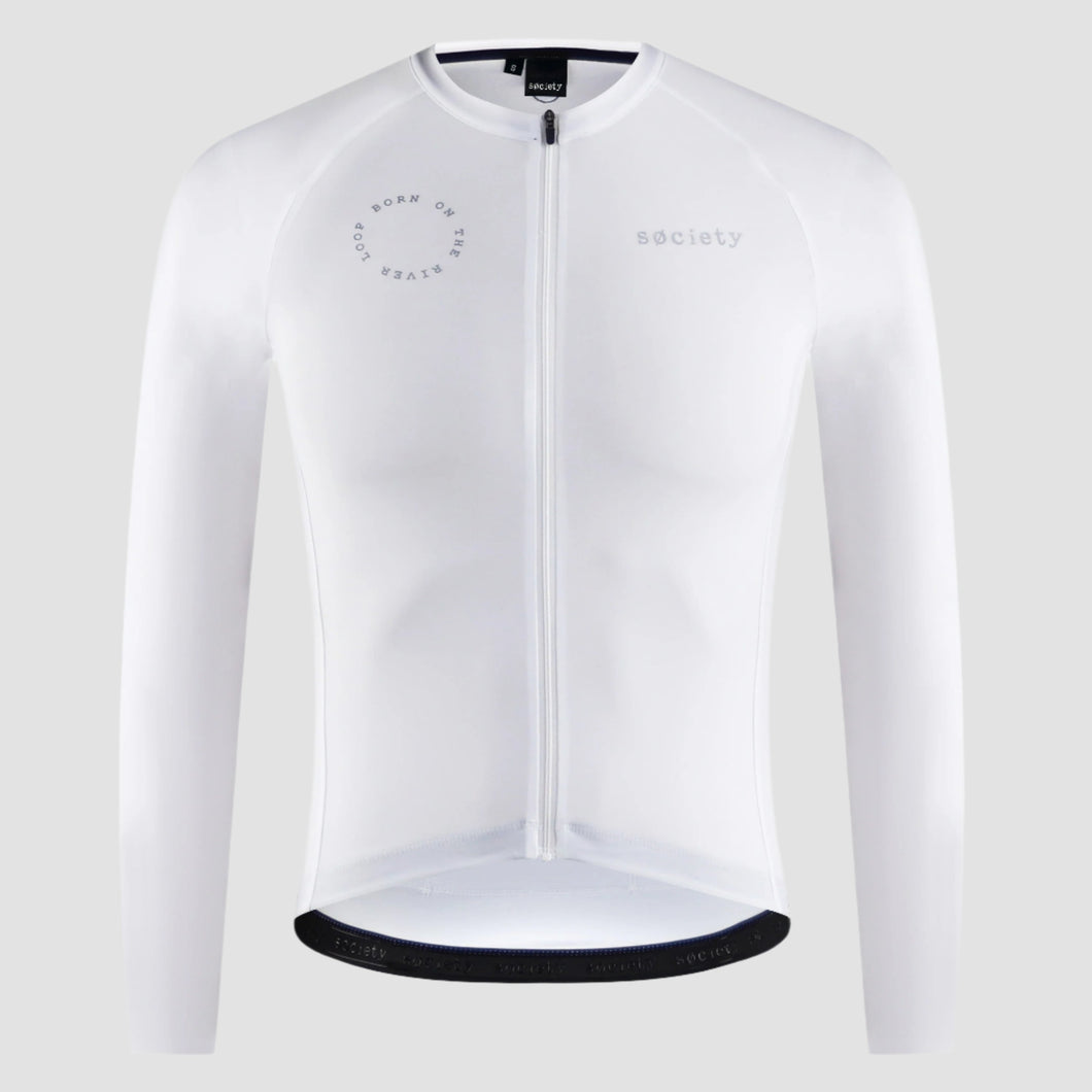 Mens Prevail Long Sleeve Jersey (White)