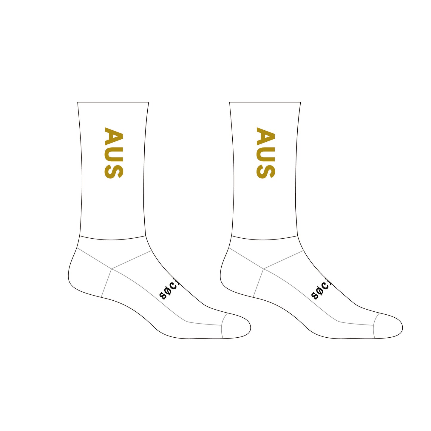 2026 UCI GWC Aero Socks [White]
