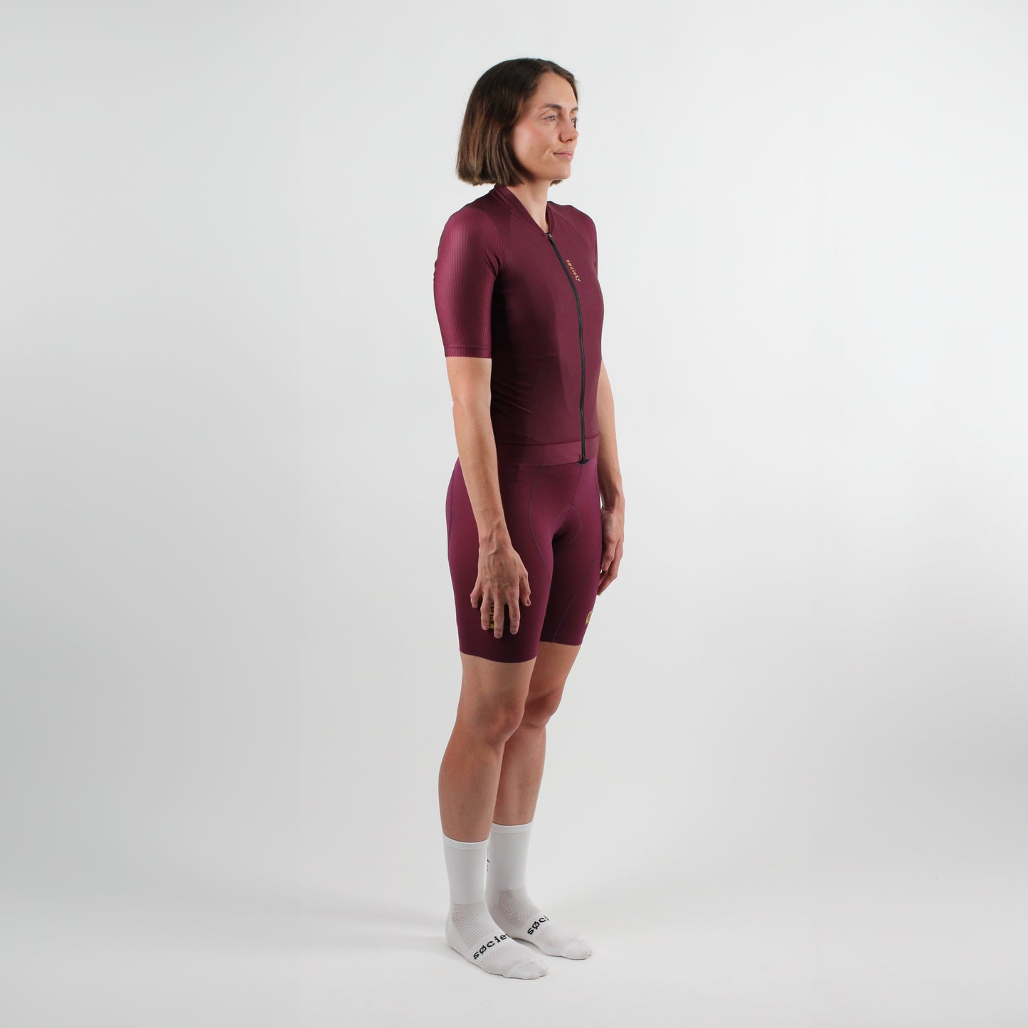 Womens Elevate++ Short Sleeve Jersey (Port Wine)