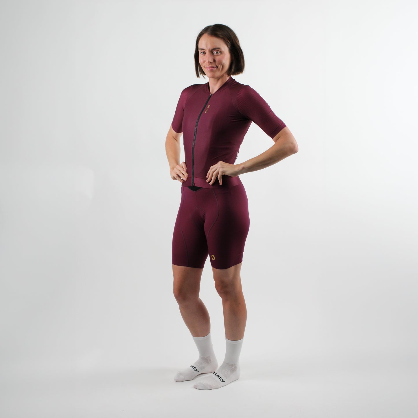 Womens Elevate++ Short Sleeve Jersey (Port Wine)