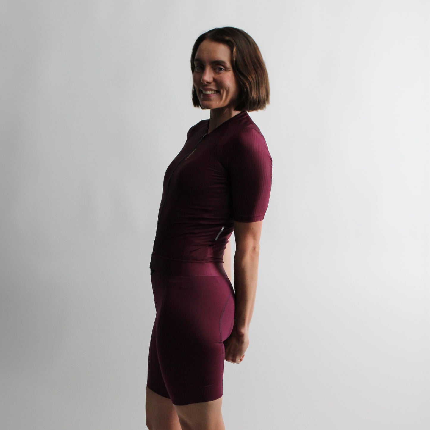 Womens Elevate++ Short Sleeve Jersey (Port Wine)