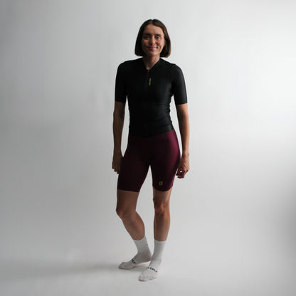 Womens Elevate++ Short Sleeve Jersey (Black)