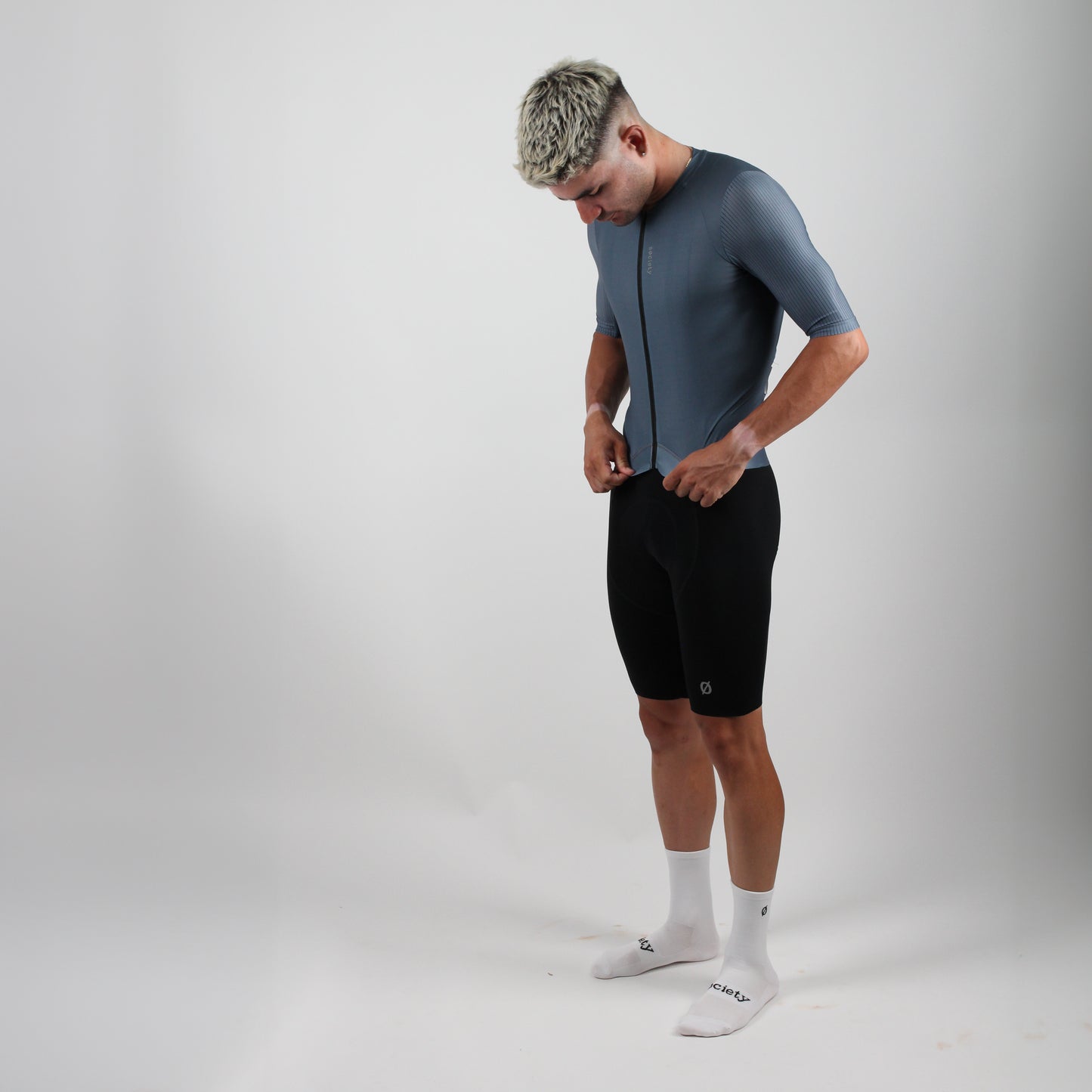 Mens Elevate++ Short Sleeve Jersey (Cinder Blue)