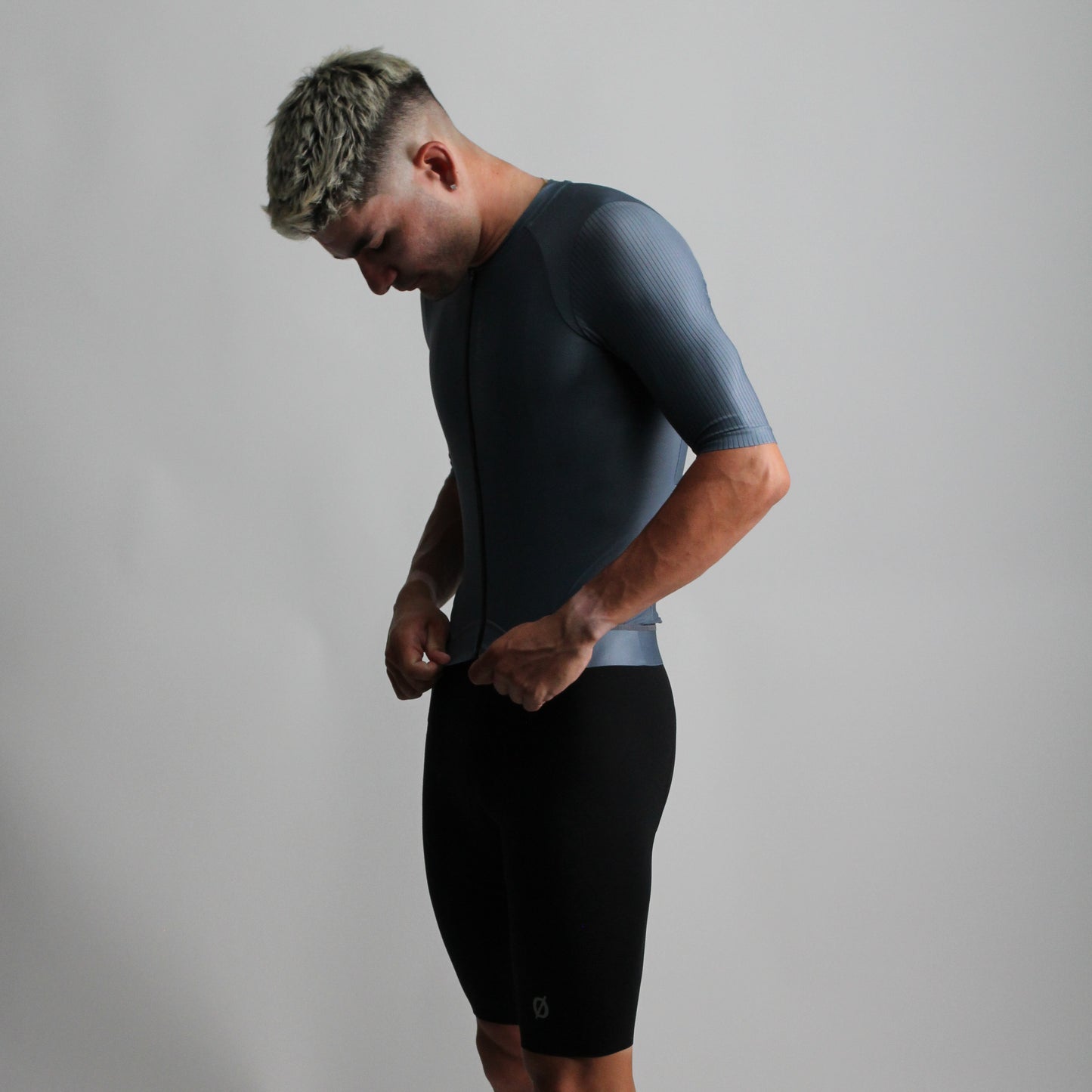 Mens Elevate++ Short Sleeve Jersey (Cinder Blue)