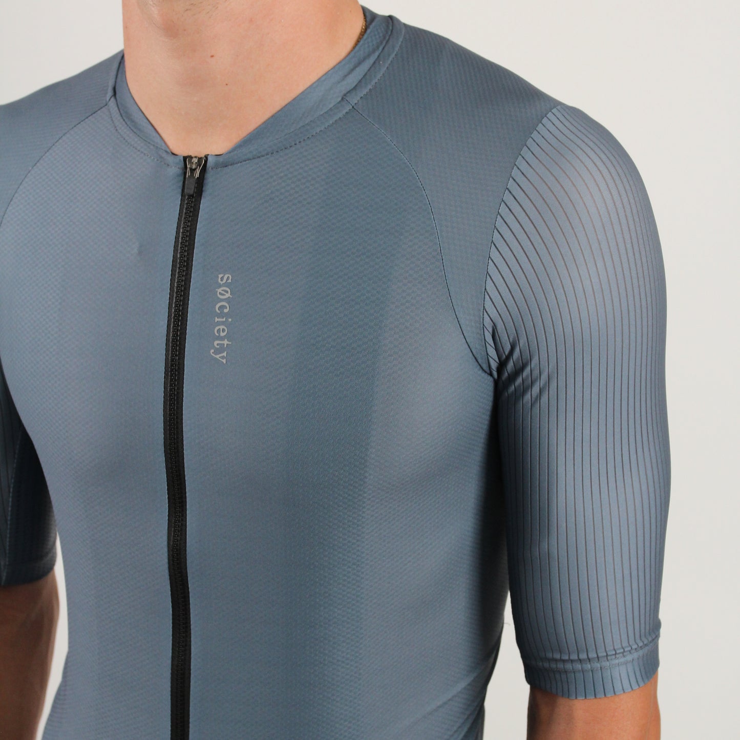 Mens Elevate++ Short Sleeve Jersey (Cinder Blue)