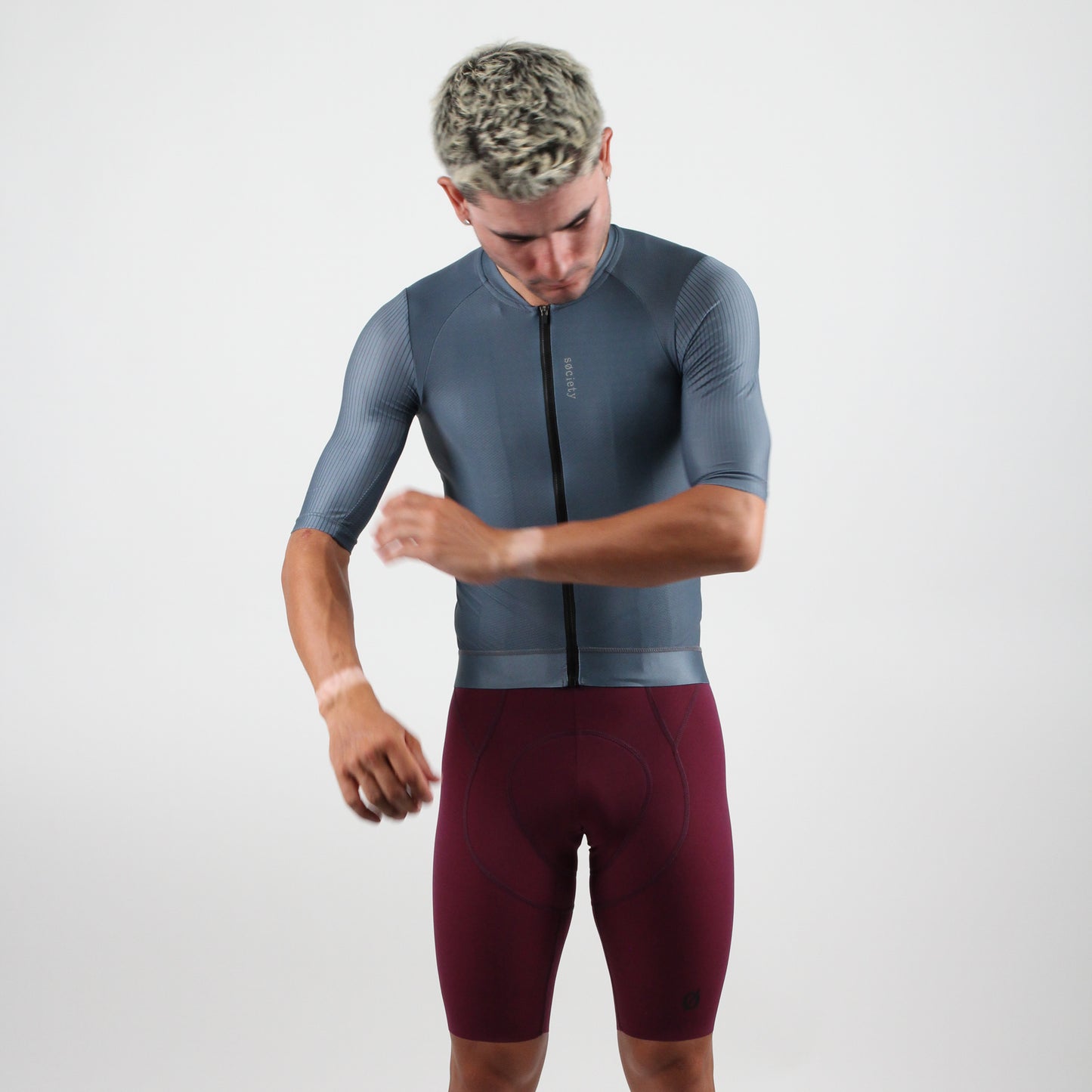 Mens Elevate++ Short Sleeve Jersey (Cinder Blue)