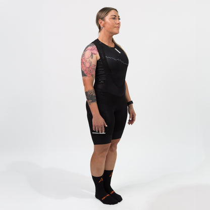 Womens LMTLSS Cargo Bib Shorts (Black)
