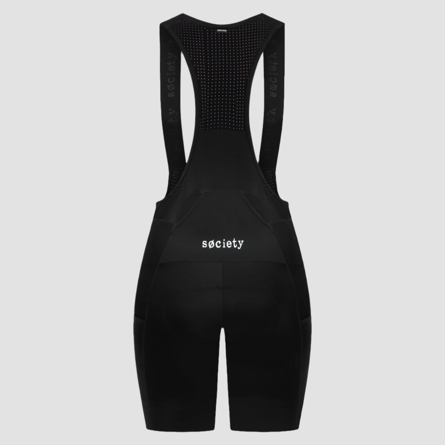 Womens LMTLSS Cargo Bib Shorts (Black)
