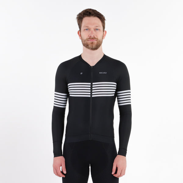 Load image into Gallery viewer, Mens /// Elevate Long Sleeve Jersey (Black/White)
