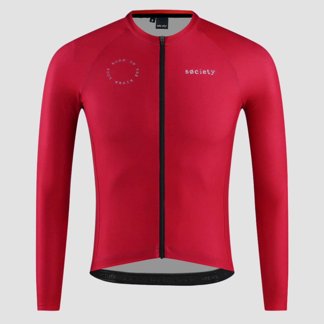 Mens Prevail Long Sleeve Jersey (Merlot)