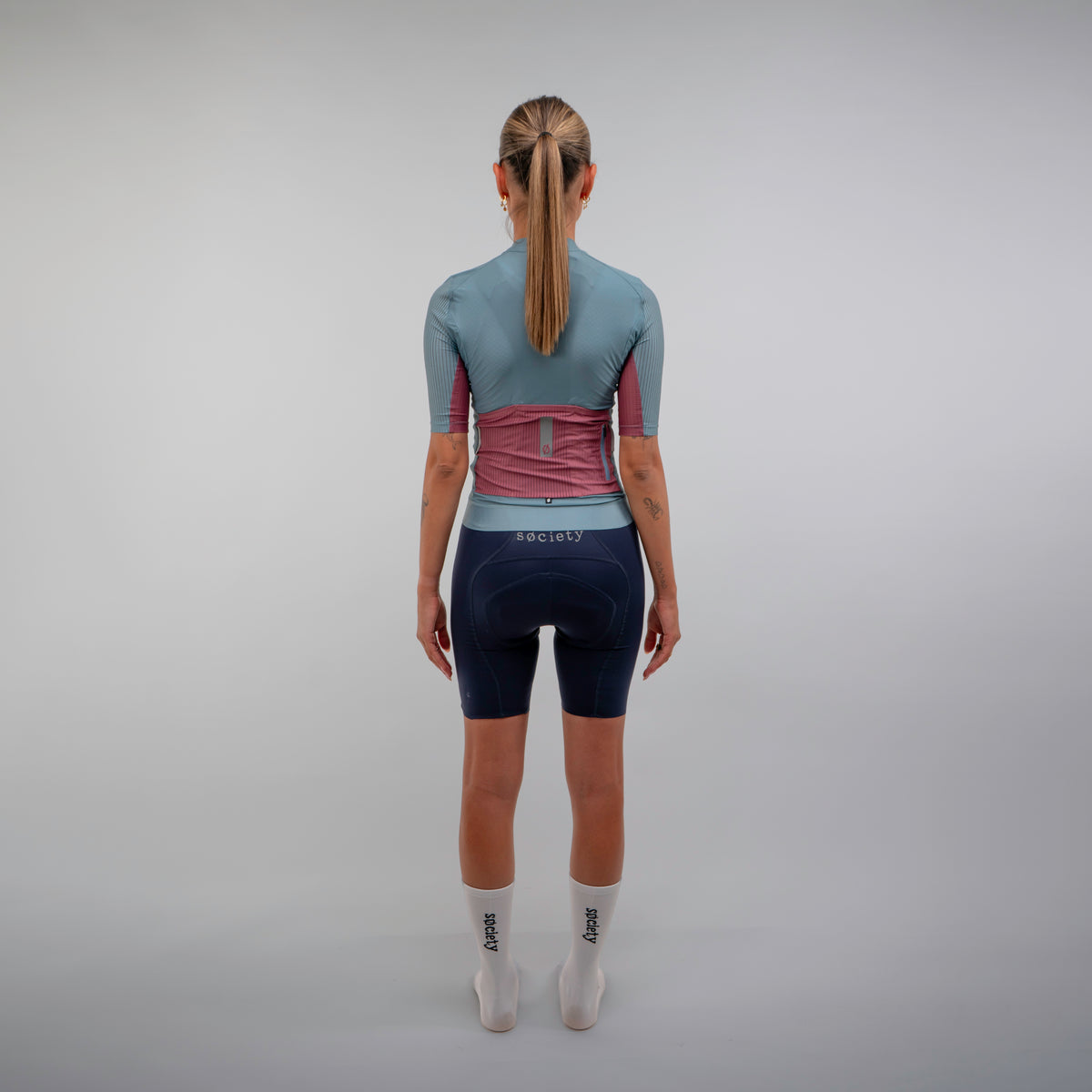 Womens Elevate++ Short Sleeve Jersey [Stone Blue]