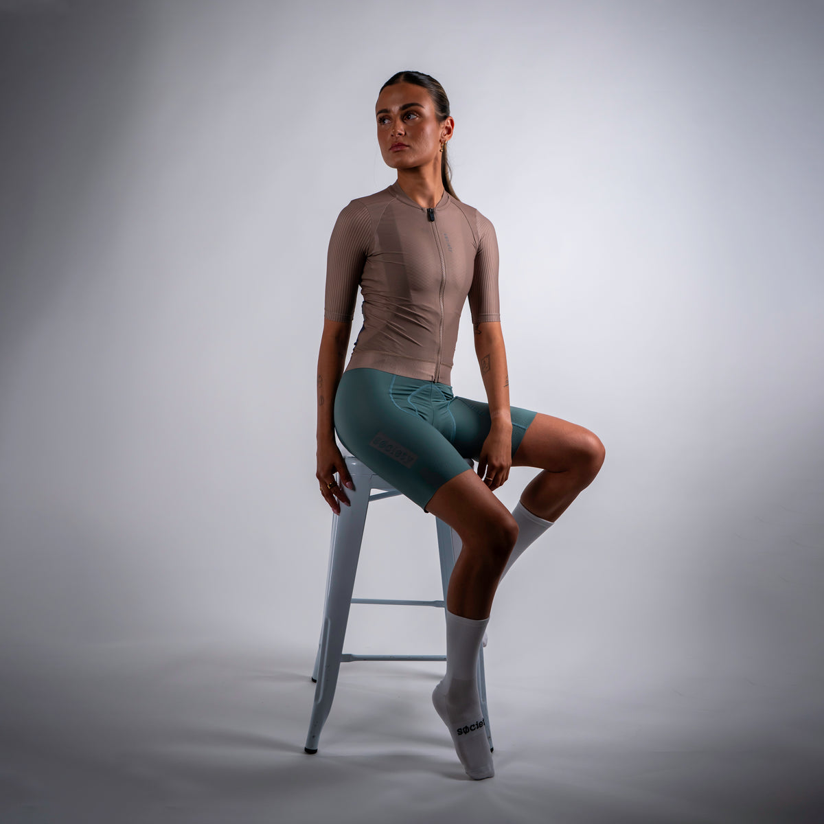 Womens Elevate++ Bib Shorts [Marine Green]