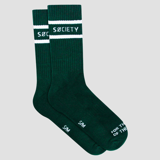 Casual Stripe Sock [Forest Green]
