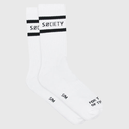 Casual Stripe Sock [White]