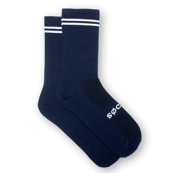 Load image into Gallery viewer, Classic Stripe Socks (Navy/White)
