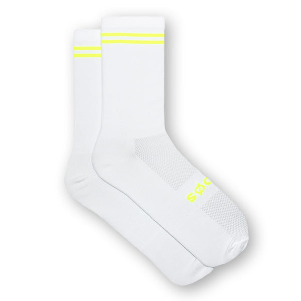 Classic Stripe Socks (White/Fluro)