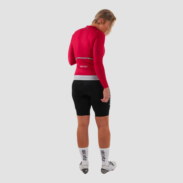 Load image into Gallery viewer, Womens Prevail Long Sleeve Jersey (Merlot)
