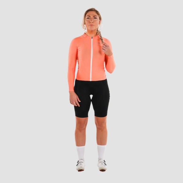 Load image into Gallery viewer, Womens Prevail Long Sleeve Jersey (Peach)
