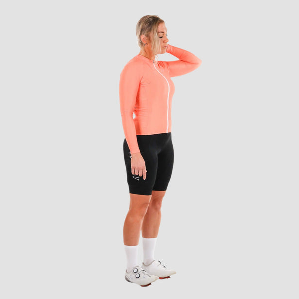 Load image into Gallery viewer, Womens Prevail Long Sleeve Jersey (Peach)
