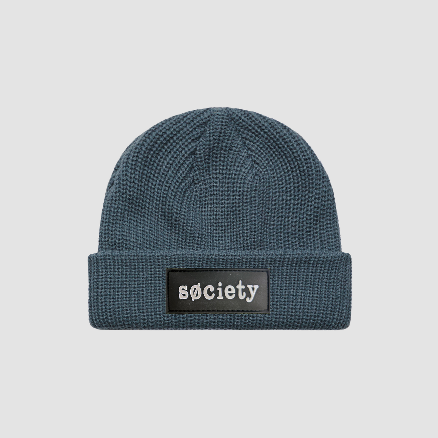 Badge Cable Knit Beanie [Cinder]