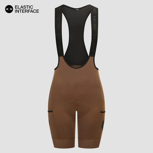 Womens Omni Cargo Bib Shorts [Brown]