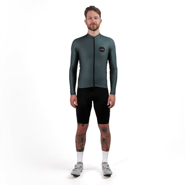 Load image into Gallery viewer, Society Cycling Yardage Thermal Long Sleeve Jersey (Petrol)
