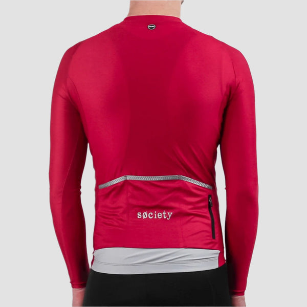 Load image into Gallery viewer, Mens Prevail Long Sleeve Jersey (Merlot)
