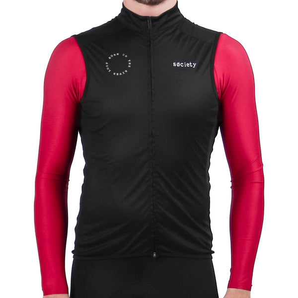 Load image into Gallery viewer, Society Cycling Club Vest and Prevail Long Sleeve Jersey Merlot
