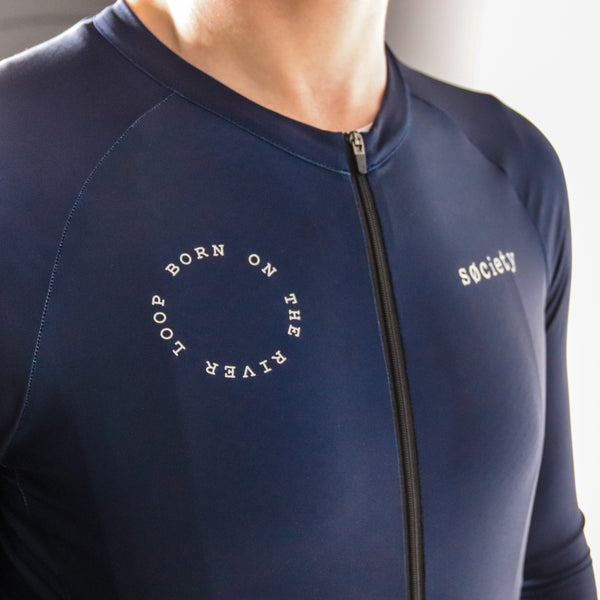 Load image into Gallery viewer, Mens Prevail Long Sleeve Jersey (Navy)
