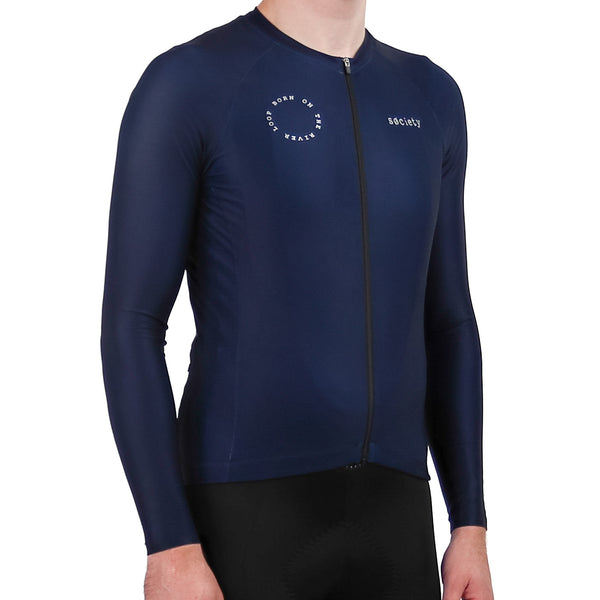 Load image into Gallery viewer, Mens Prevail Long Sleeve Jersey (Navy)
