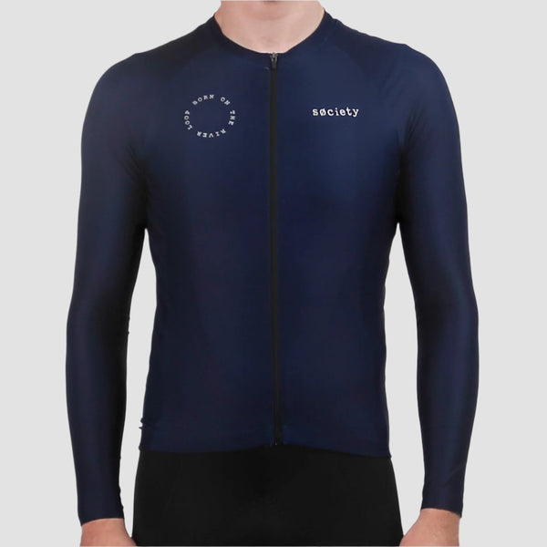 Load image into Gallery viewer, Mens Prevail Long Sleeve Jersey (Navy)
