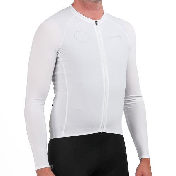 Load image into Gallery viewer, Mens Prevail Long Sleeve Jersey (White)
